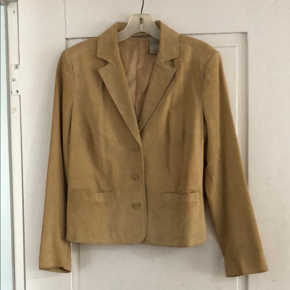 Vintage Genuine Leather Blazer Jacket